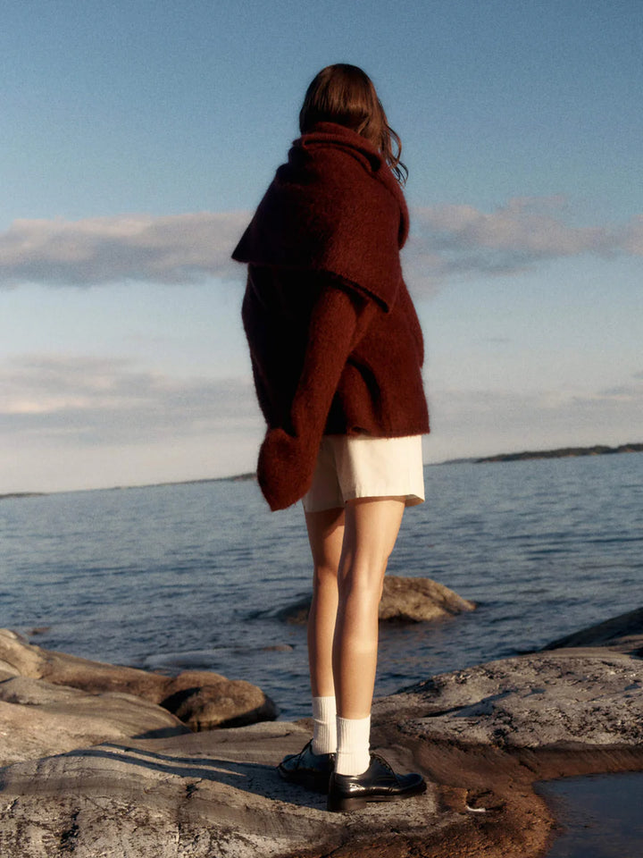 OVERSIZED MOHAIR-BLEND SWEATER SKIRT SET