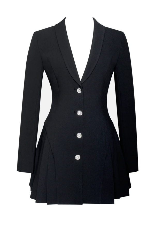 Beulah Pleate Blazer Mini Dress