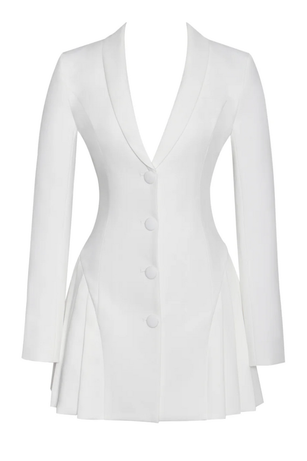 Beulah Pleate Blazer Mini Dress