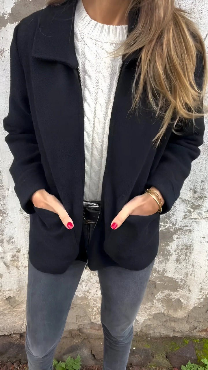 SUTTON | STYLISH LAPEL ZIPPER JACKET
