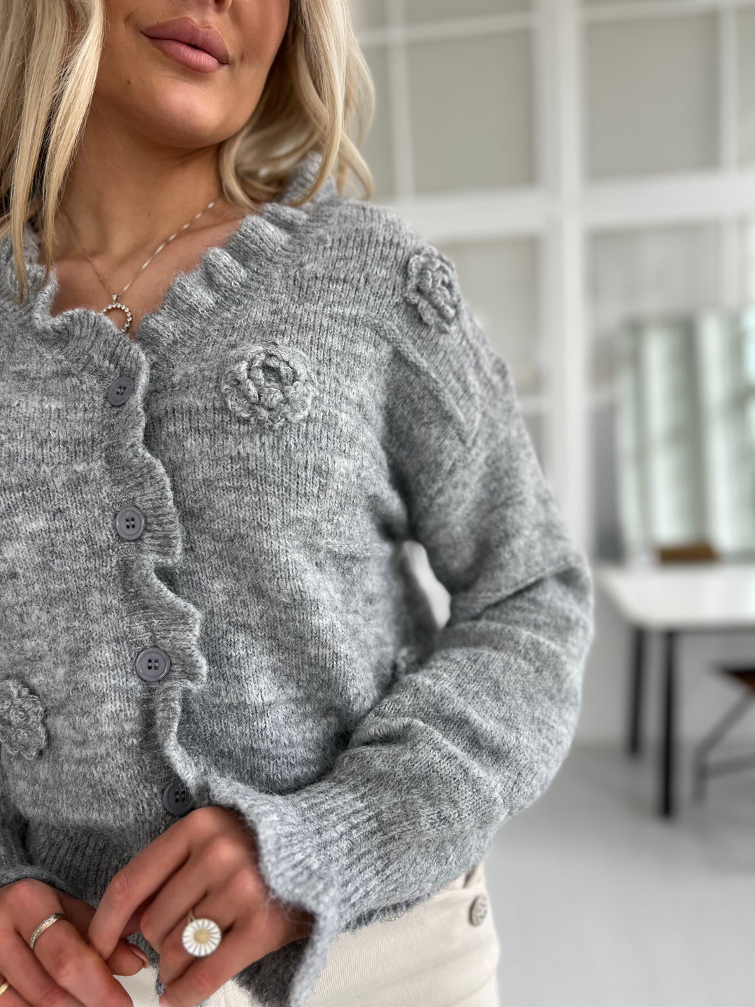 Azaka grey cardigan