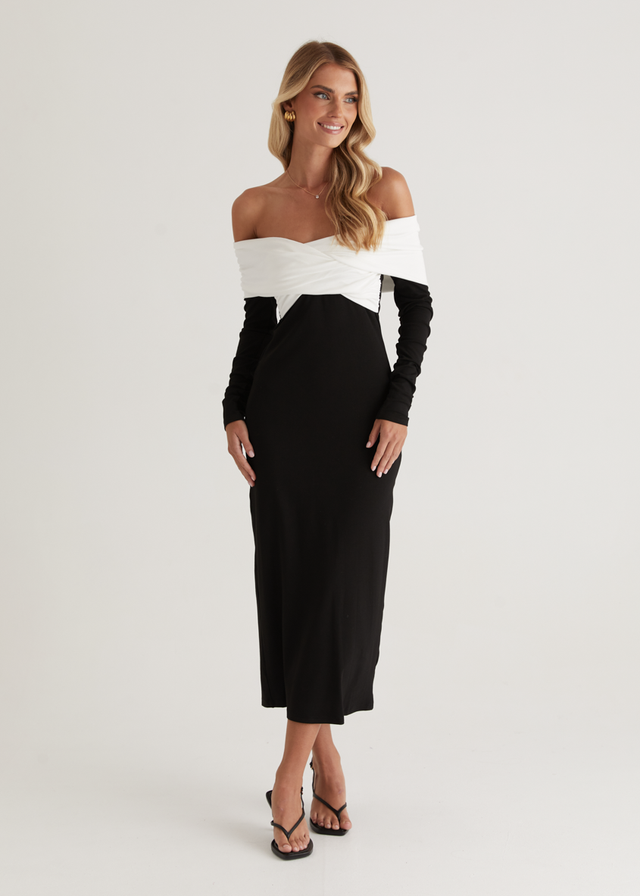 Revolver Off Shoulder Maxi Dress