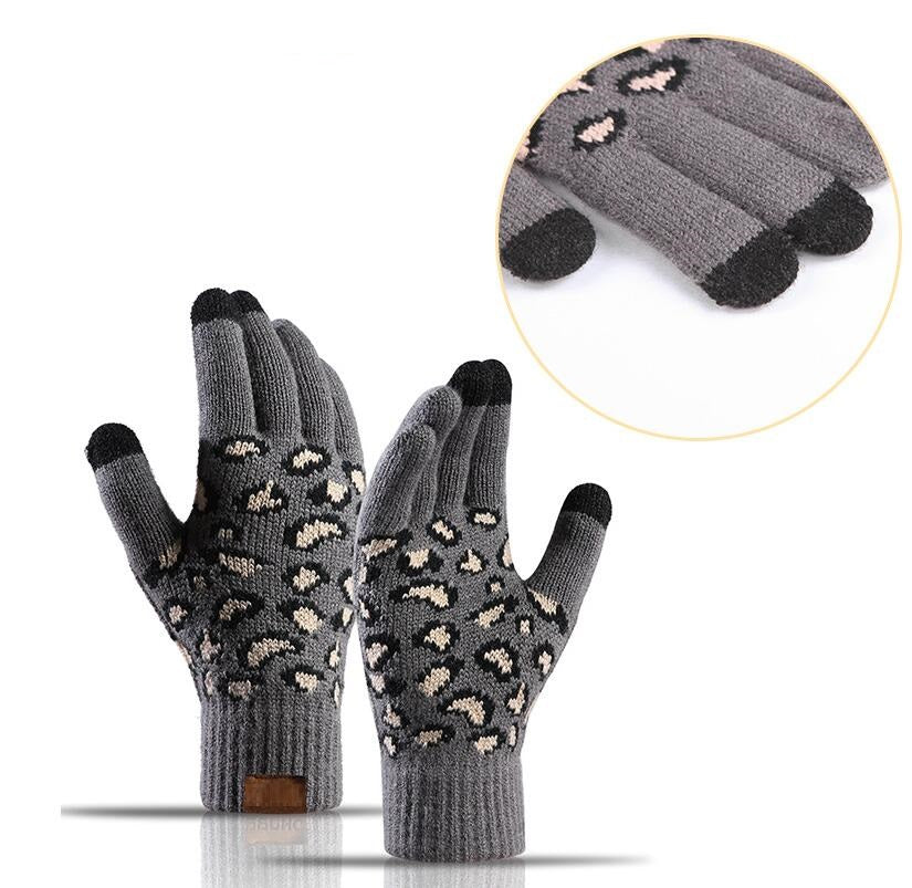 3-piece Women's Crochet Bobble Beanie, Scarf, and Touchscreen Mittens Winter Set