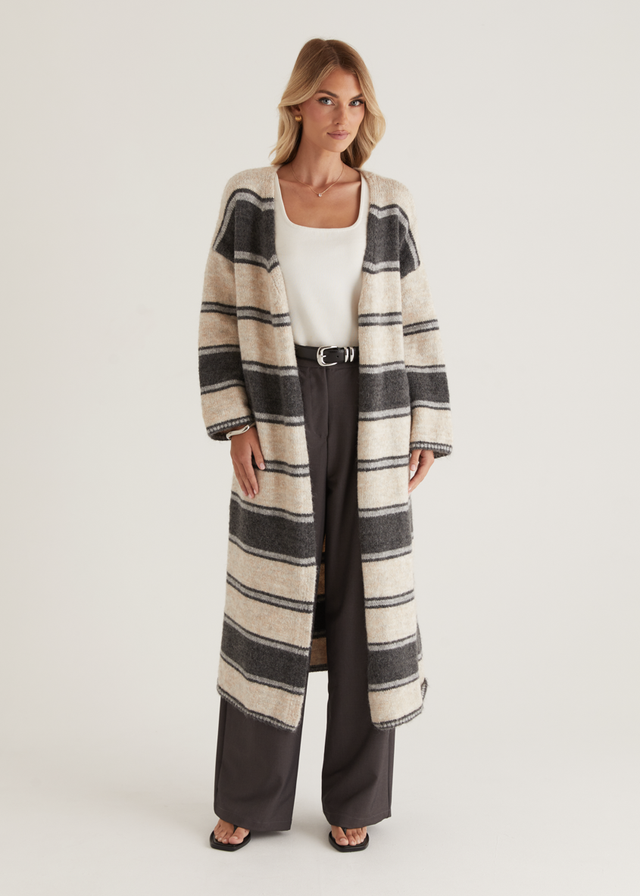 Yourta Cardigan - Black Stripe