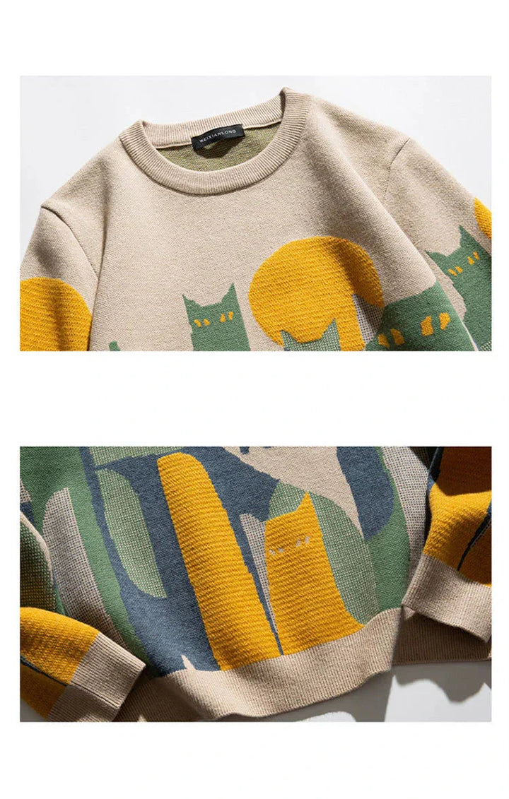 Vito - Unisex Sweater with Cats