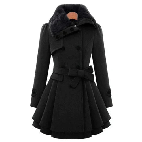 Henley | Chic Trench Coat with Vegan Fur