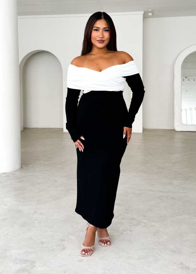 Revolver Off Shoulder Maxi Dress