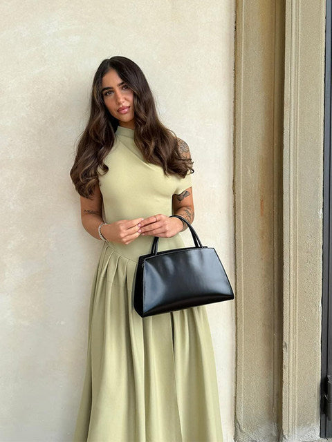Casual Street Solid Color Ruched Irregular Oblique Collar