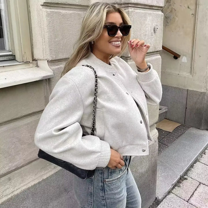 Singrid Cropped Bomber Jacket