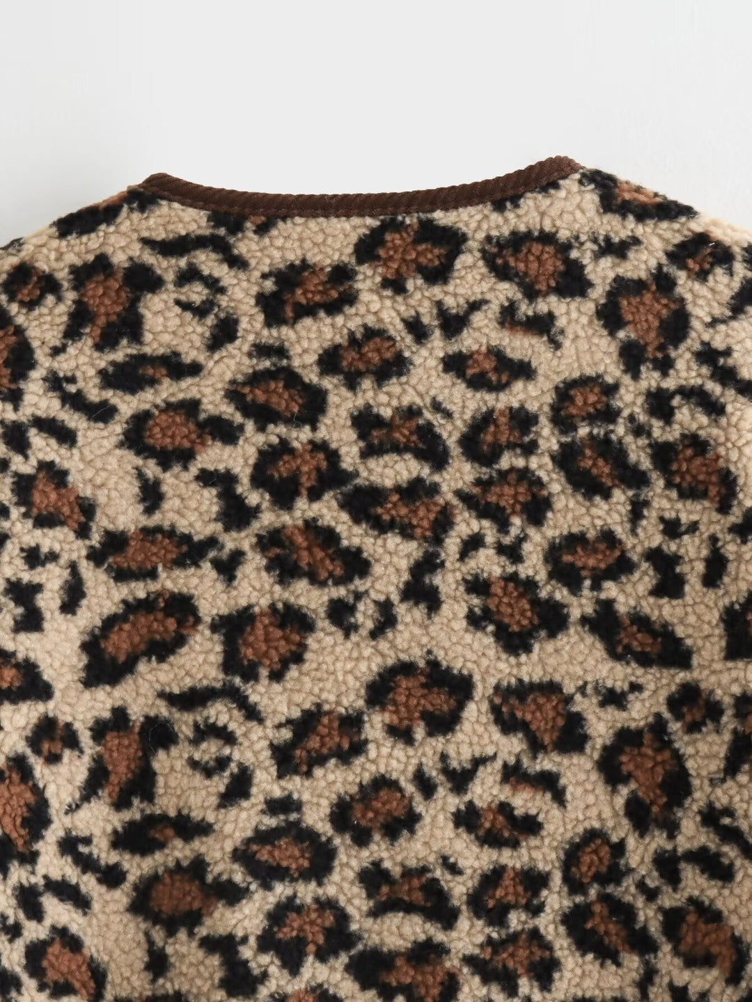 Bramley Women Leopard Print Wool Winter Jacket with Pockets