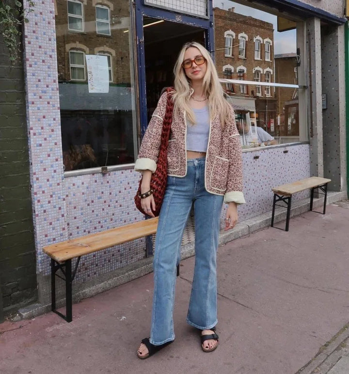 Eira Floral Quilted Cropped Jacket