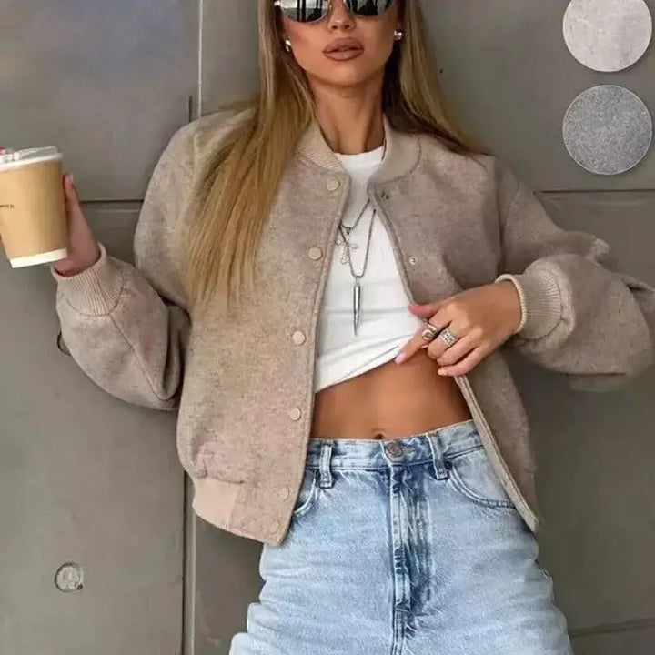Singrid Cropped Bomber Jacket