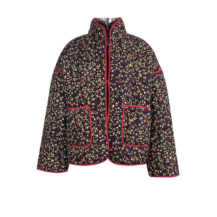 Eira Floral Quilted Cropped Jacket