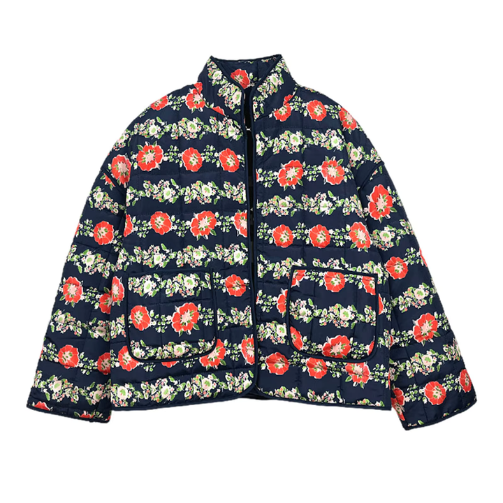 Eira Floral Quilted Cropped Jacket