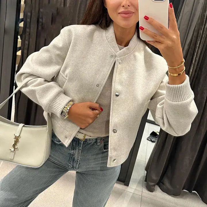 Singrid Cropped Bomber Jacket