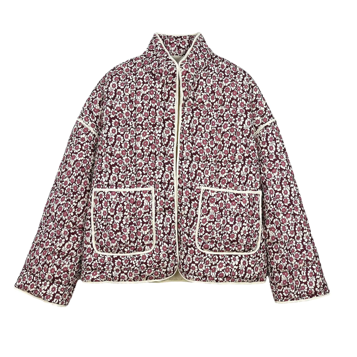 Eira Floral Quilted Cropped Jacket
