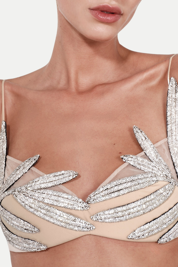Vieby Leaf Crystal Bralette