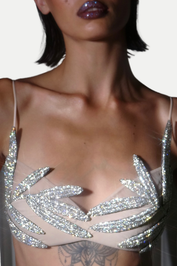 Vieby Leaf Crystal Bralette