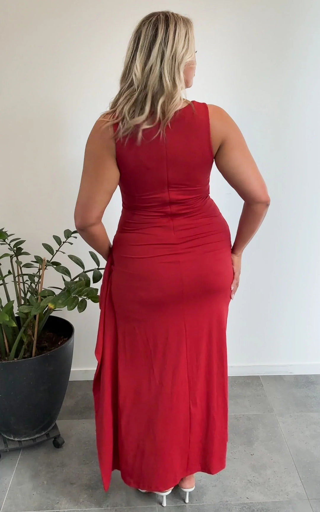 Yazmin Maxi Dress - Wine Red