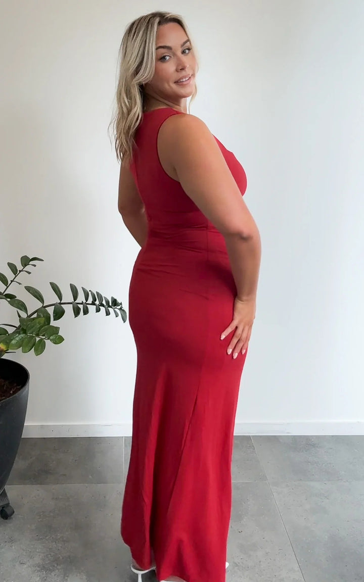 Yazmin Maxi Dress - Wine Red