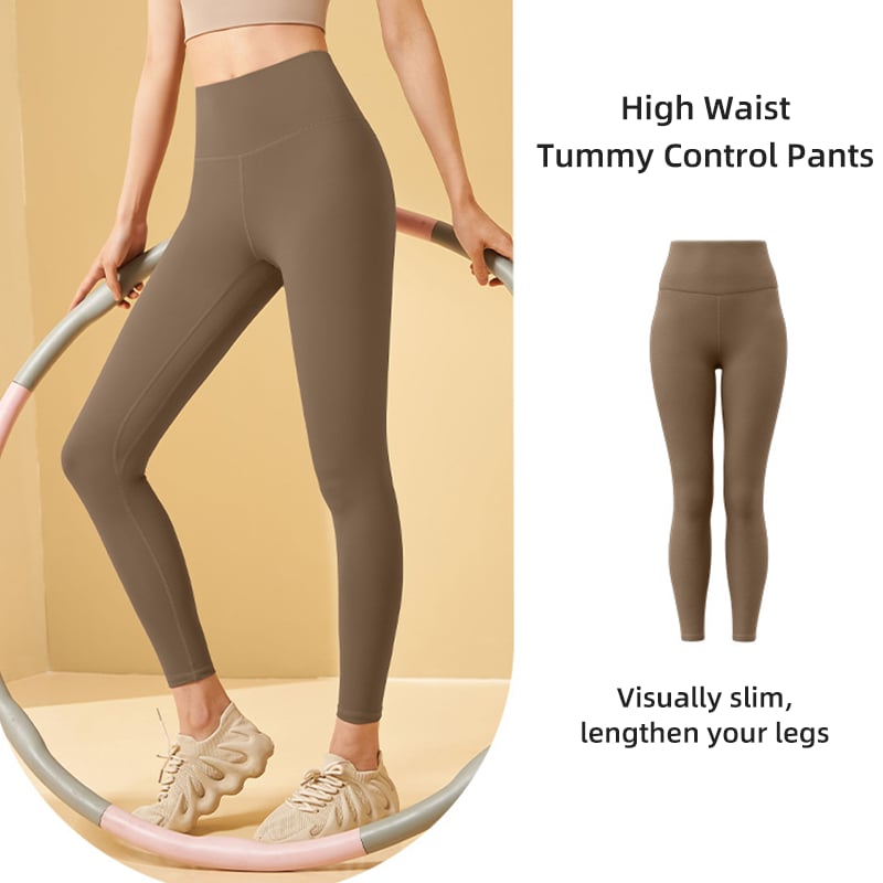 High-waisted shaping training leggings with tummy control effect