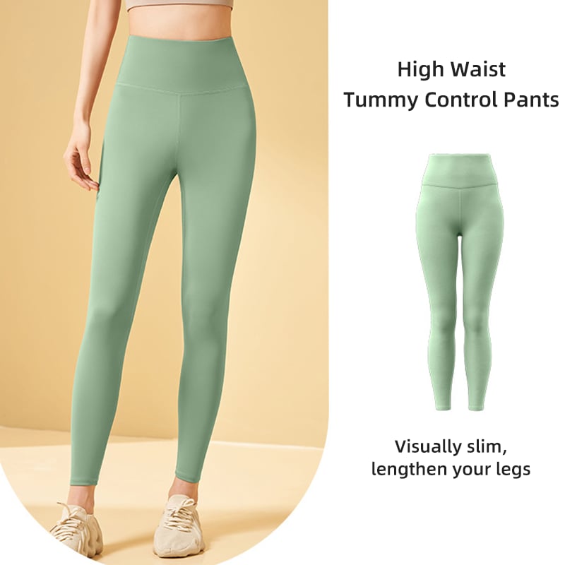 High-waisted shaping training leggings with tummy control effect