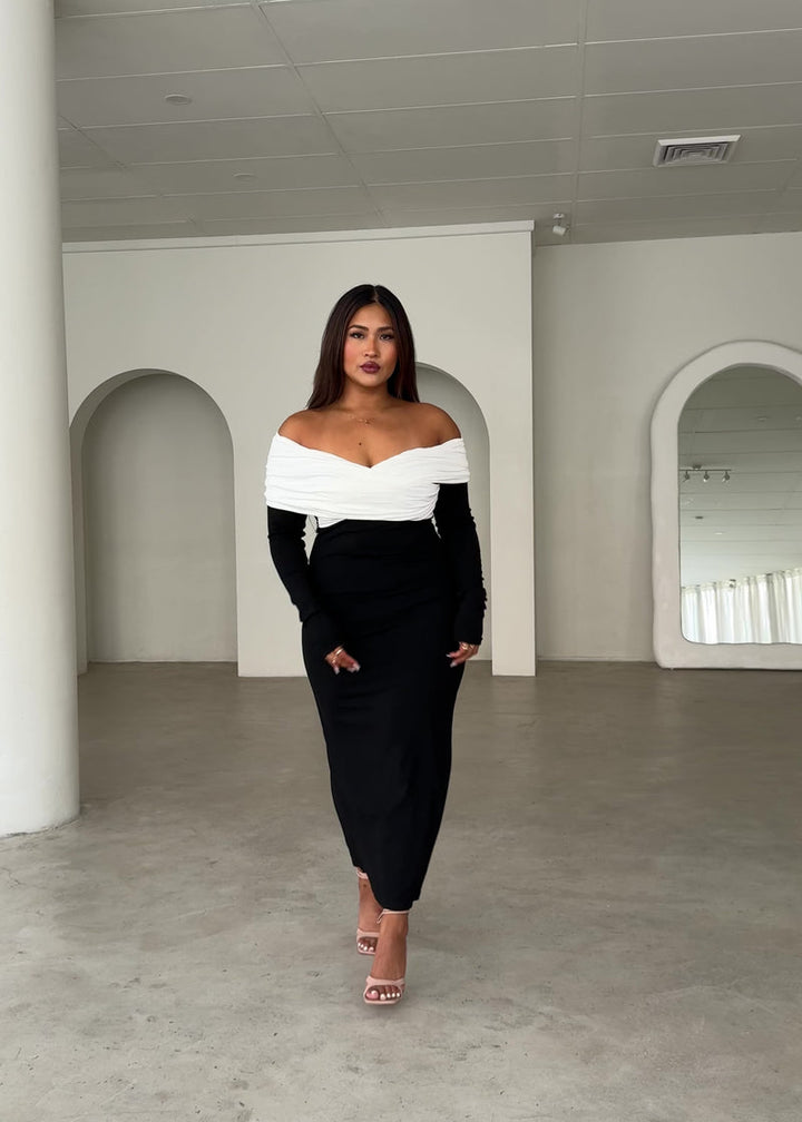 Revolver Off Shoulder Maxi Dress