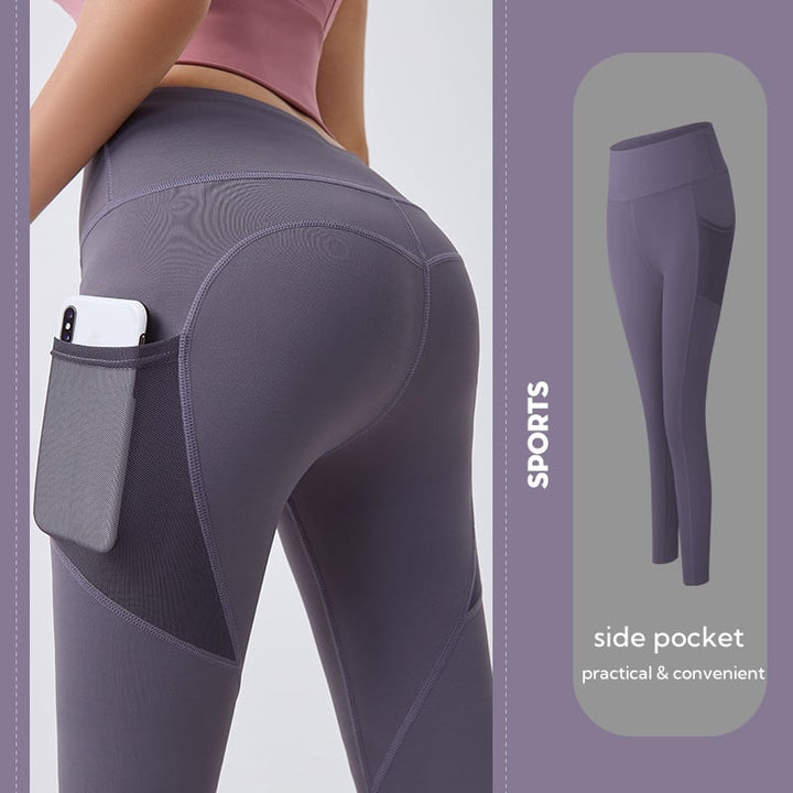 High-waisted shaping training leggings with tummy control effect