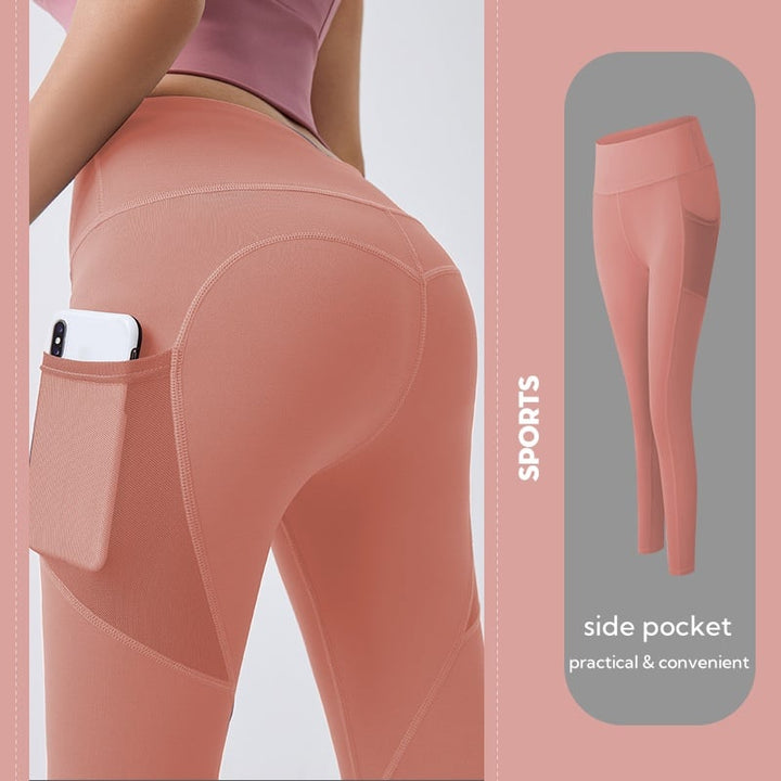 High-waisted shaping training leggings with tummy control effect
