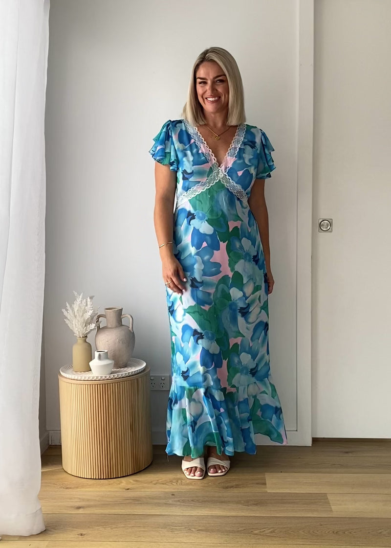 Peyton Maxi Dress - Blue Blooms