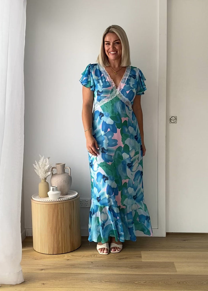 Peyton Maxi Dress - Blue Blooms