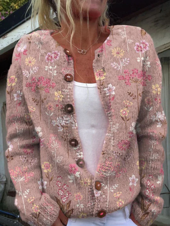 The Elara™ | Floral Pattern Cardigan