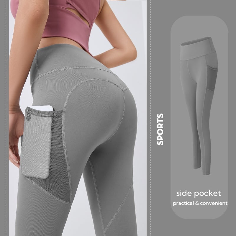 High-waisted shaping training leggings with tummy control effect