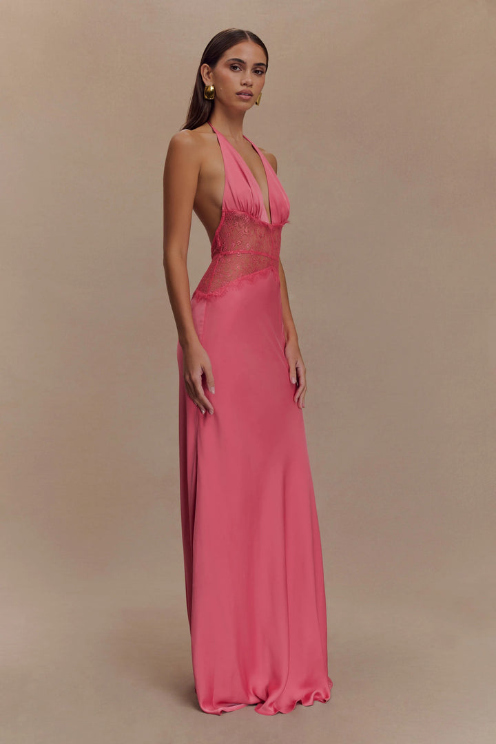 Dinah Lace And Satin Maxi Dress