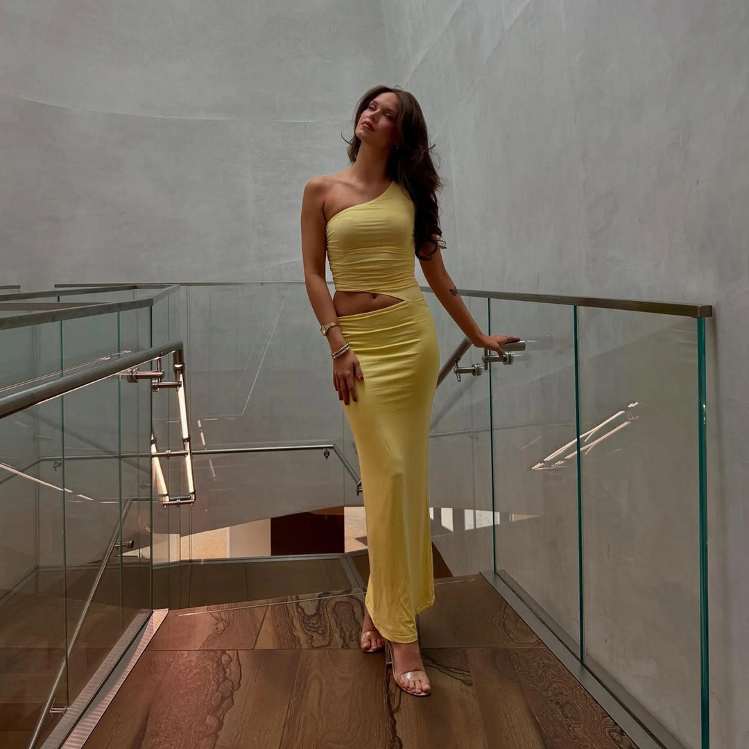 Seranella One Shoulder Maxi Dress