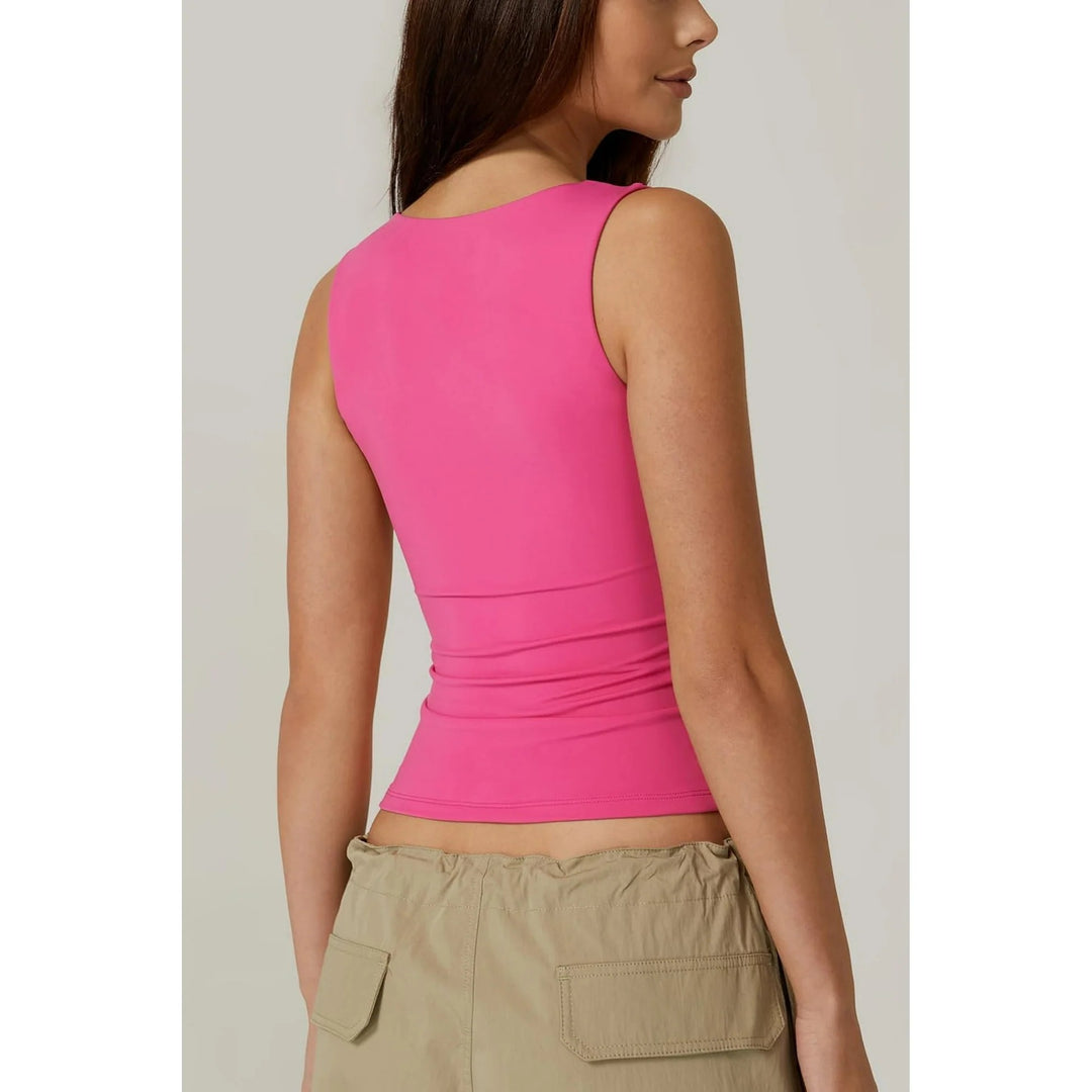 Camila Elegant Sleeveless Square Neck Tank Top