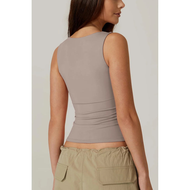 Camila Elegant Sleeveless Square Neck Tank Top
