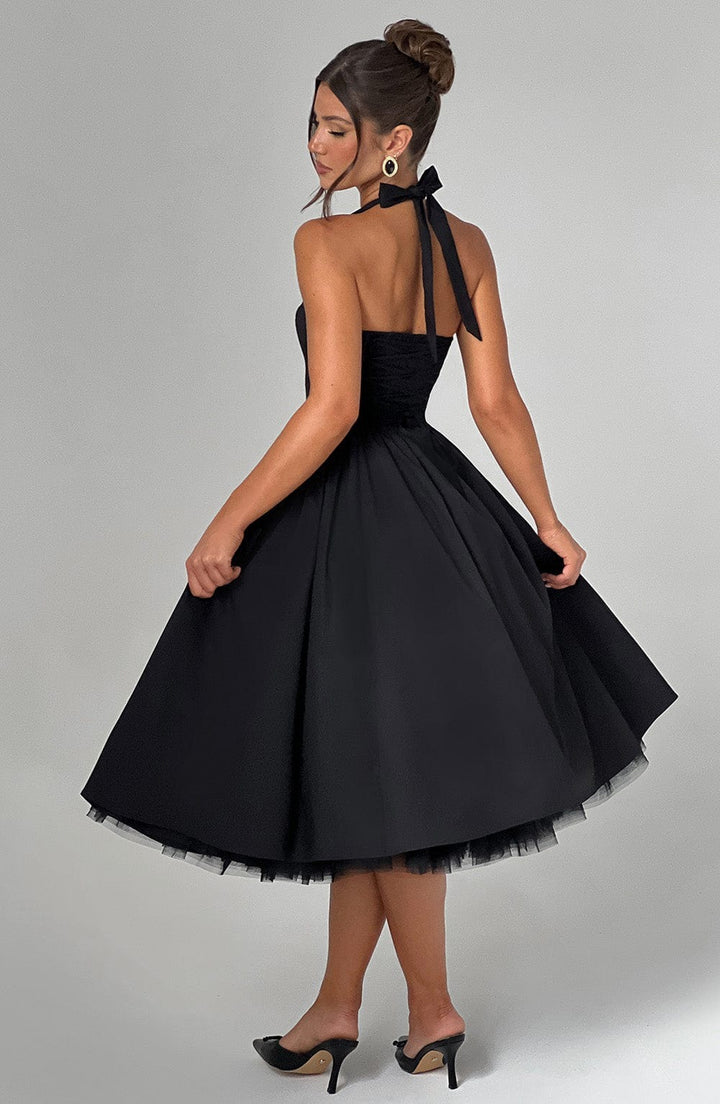 Monet Lace-up Corset Midi Dress