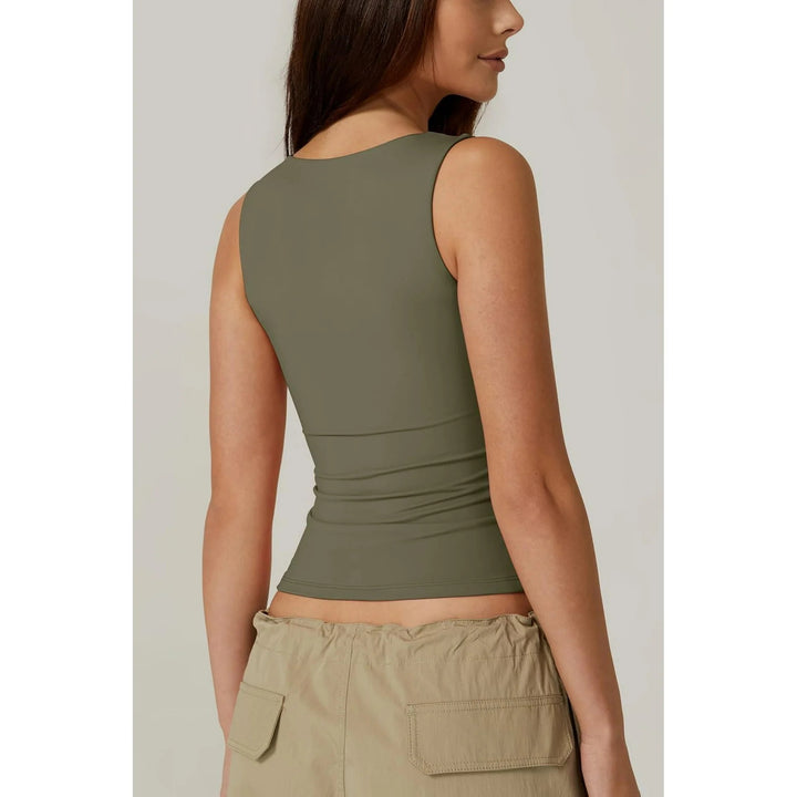 Camila Elegant Sleeveless Square Neck Tank Top