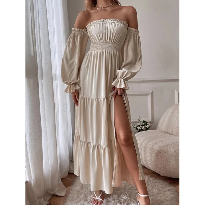 Sophie Boho Off-Shoulder Maxi Dress