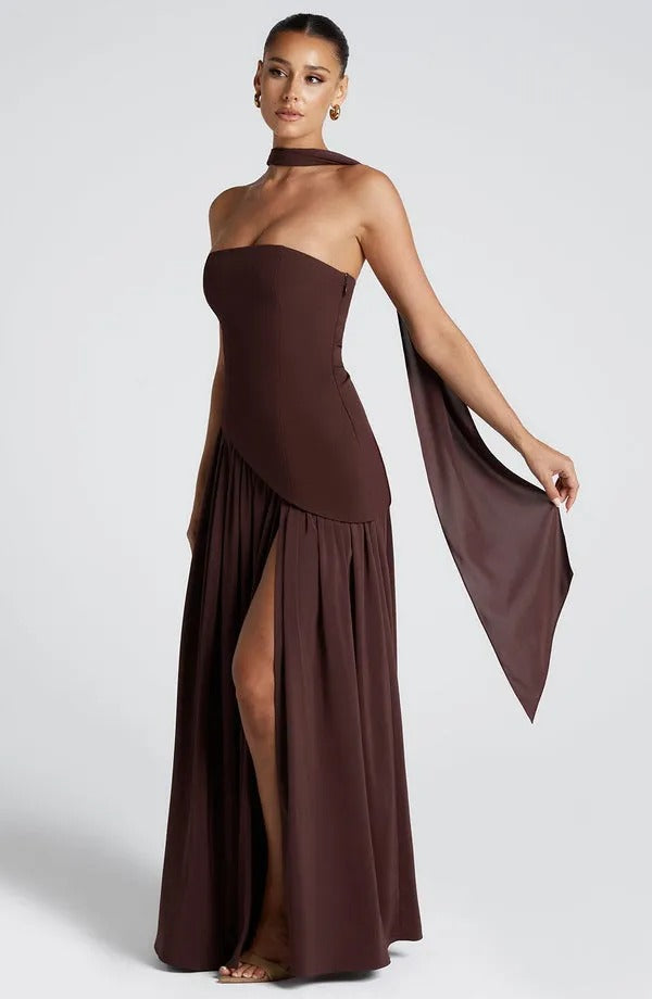 Maliyah Maxi Dress-brown