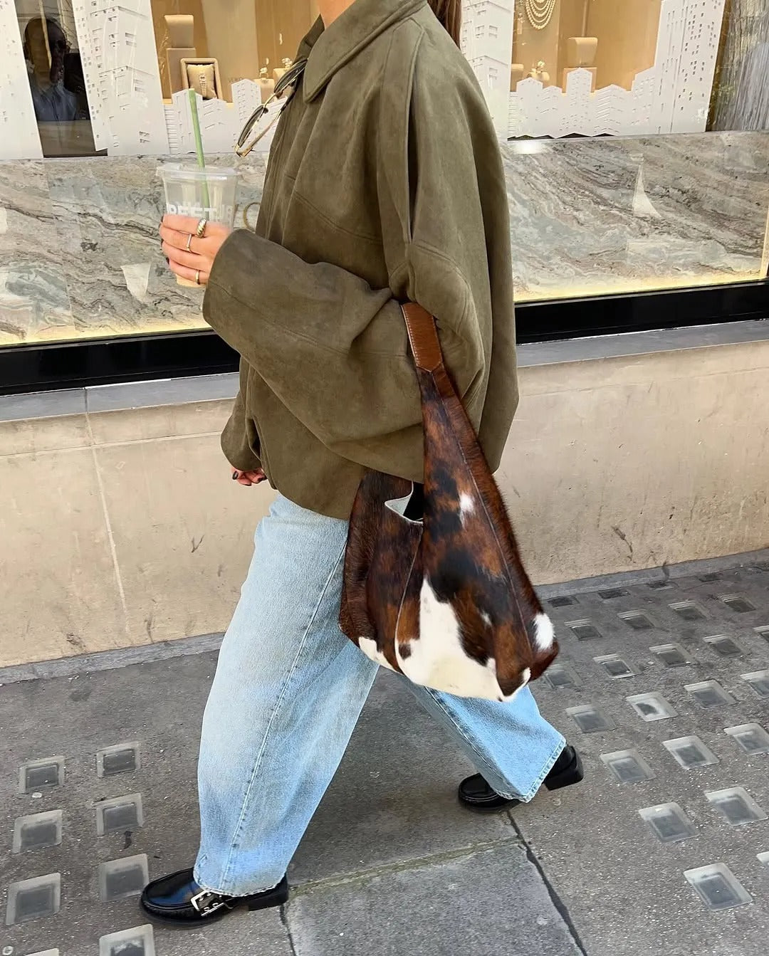 FAUX SUEDE BOMBER JACKET