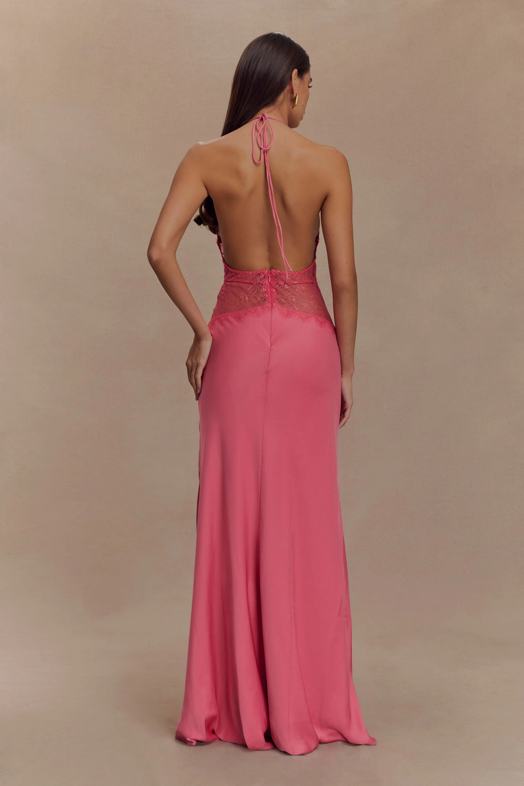 Dinah Lace And Satin Maxi Dress