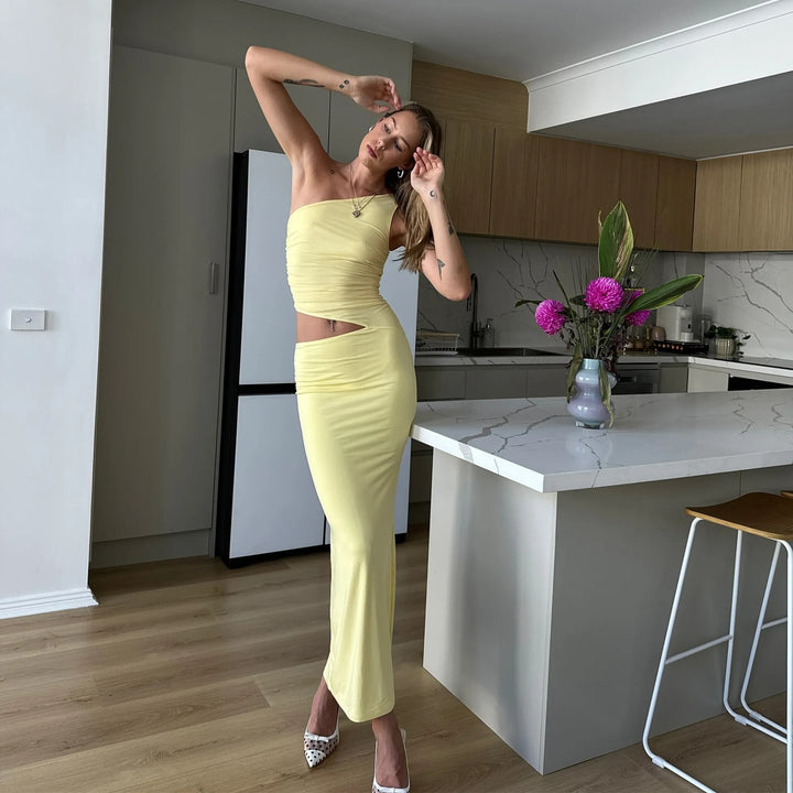 Seranella One Shoulder Maxi Dress