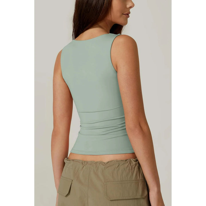 Camila Elegant Sleeveless Square Neck Tank Top