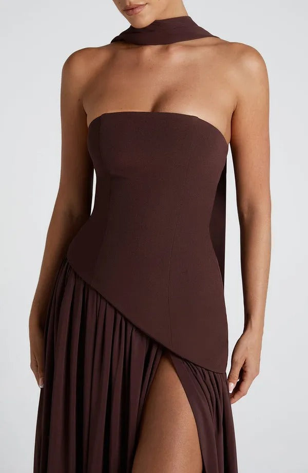 Maliyah Maxi Dress-brown