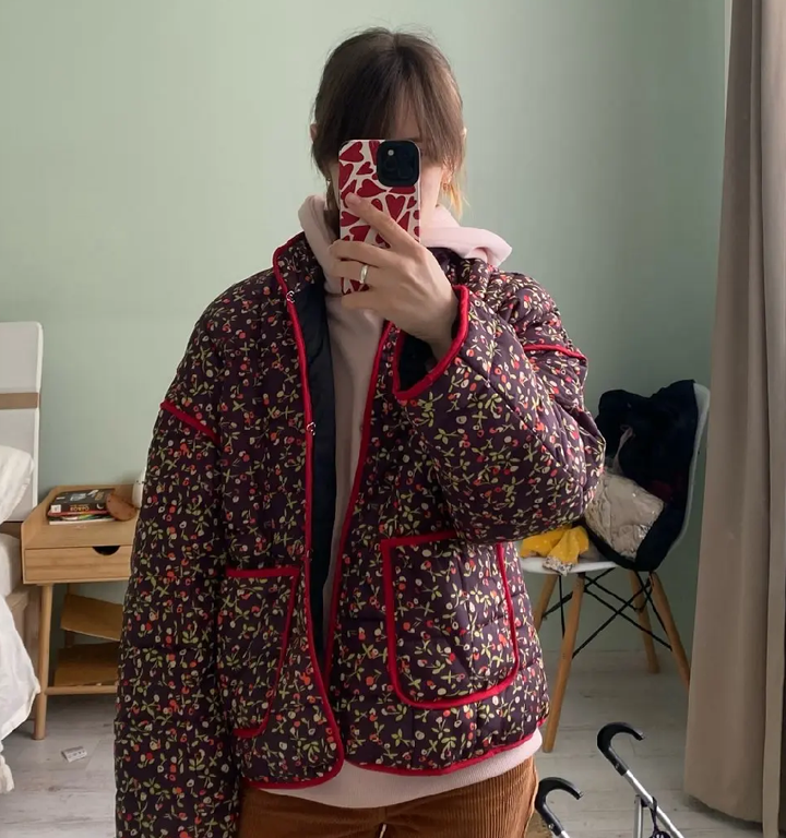 Eira Floral Quilted Cropped Jacket