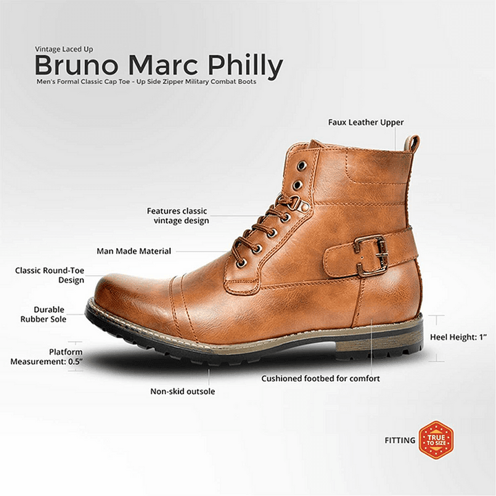 Stylish and comfortable men's motorcycle boots