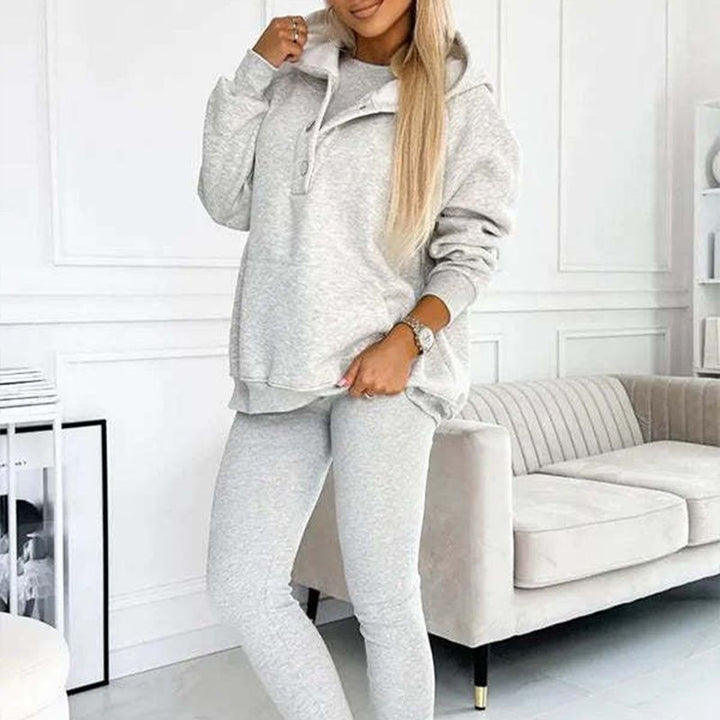 3-piece set for women, hooded sweater, slim vest, and pants, for everyday sport, 2025