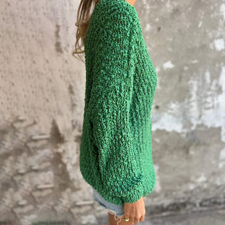Deep V-Neck Knit Sweater